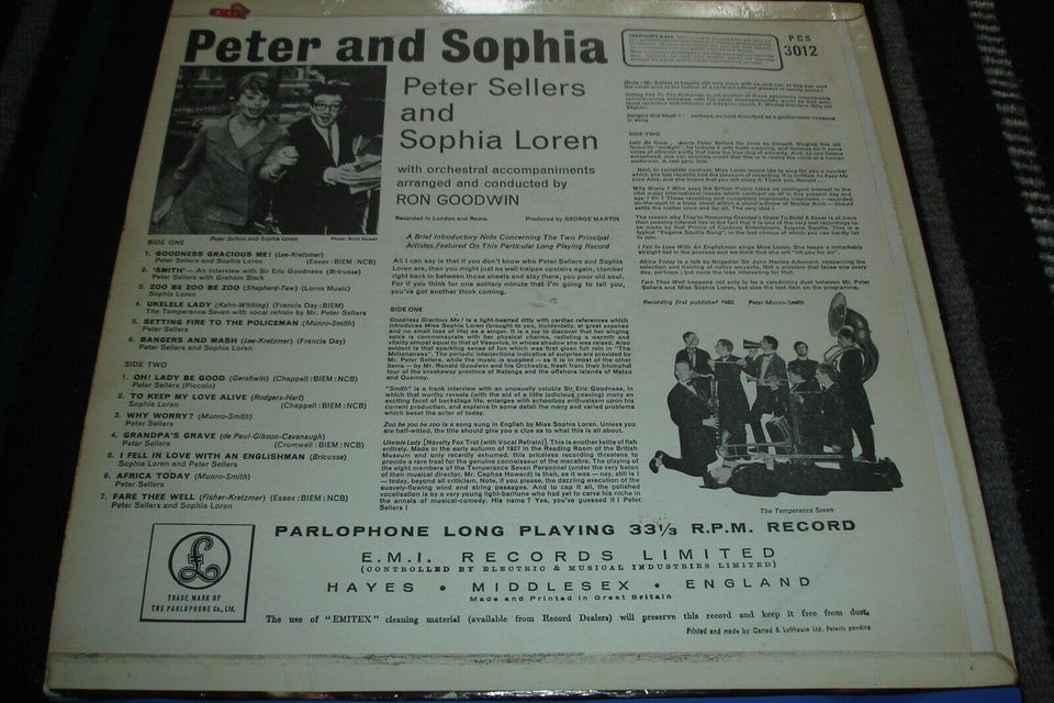 LP, Peter Sellers And Sophia Loren, Peter And Sophia