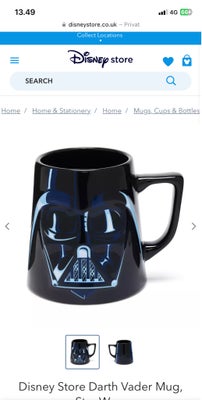 Stentøj, Kop, Disney, 
Starwars kop krus


Disney Store Darth Vader Mug, Star Wars

Kan have 455ml a
