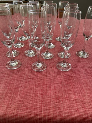 Glas, Champagne glas, Fine glas 16 stk 21cm sælges samlet.