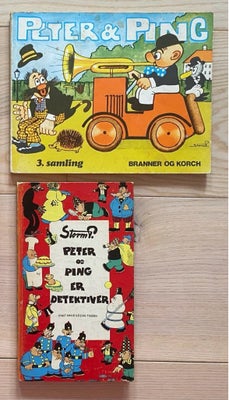 Bøger og blade, StormP bøger, To bøger af Storm P.

1) Peter og Ping er detektiver (1975), 75kr.

2)