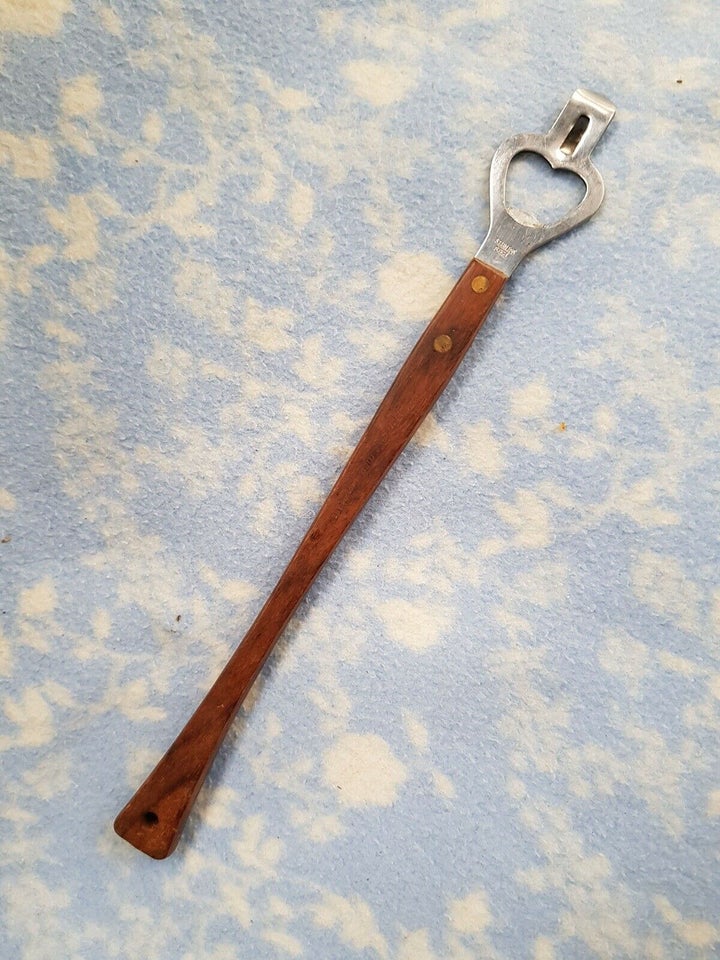 Rustfrit stål, Oplukker 30 cm, Teak