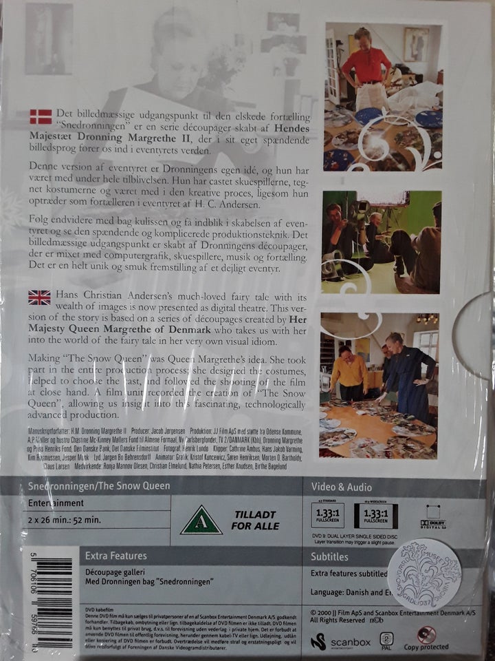 Dronningens Danmark, Snedronningen,De vilde svaner, DVD