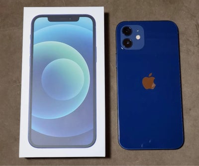 iPhone 12, 128 GB, blå, Perfekt, Hej jeg sælger min iPhone 12 med den unikke blå farve, den er i god
