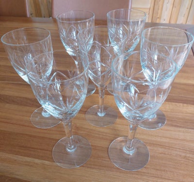 Glas, Vinglas, ULLA fra Holmegård, 7 stk. snapseglas, højde 10,5 cm.
7 stk. portvinsglas, højde 12,5