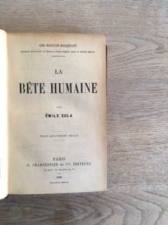 La Béte Humaine, Emile Zola, genre: roman