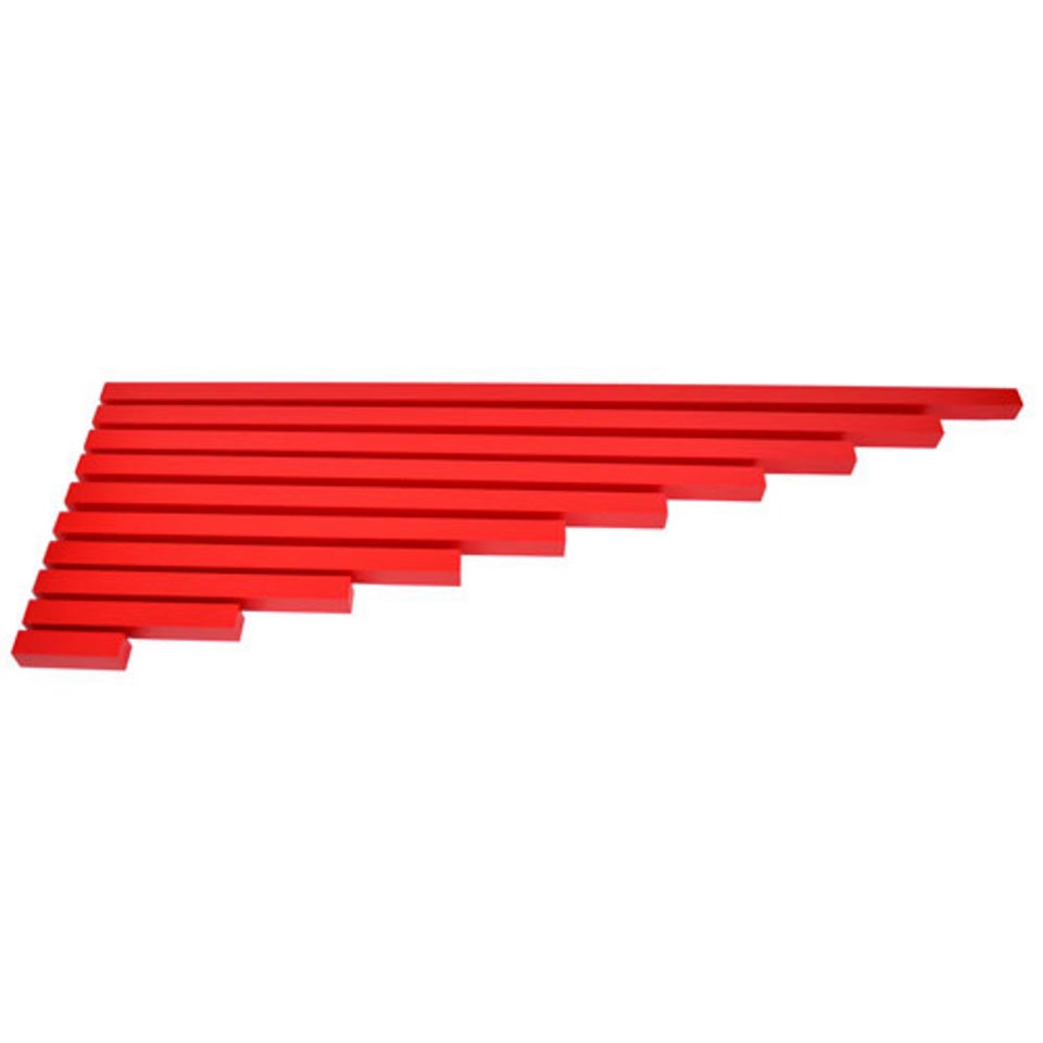 Skole/undervisning, Montessori red long rods, Montessori