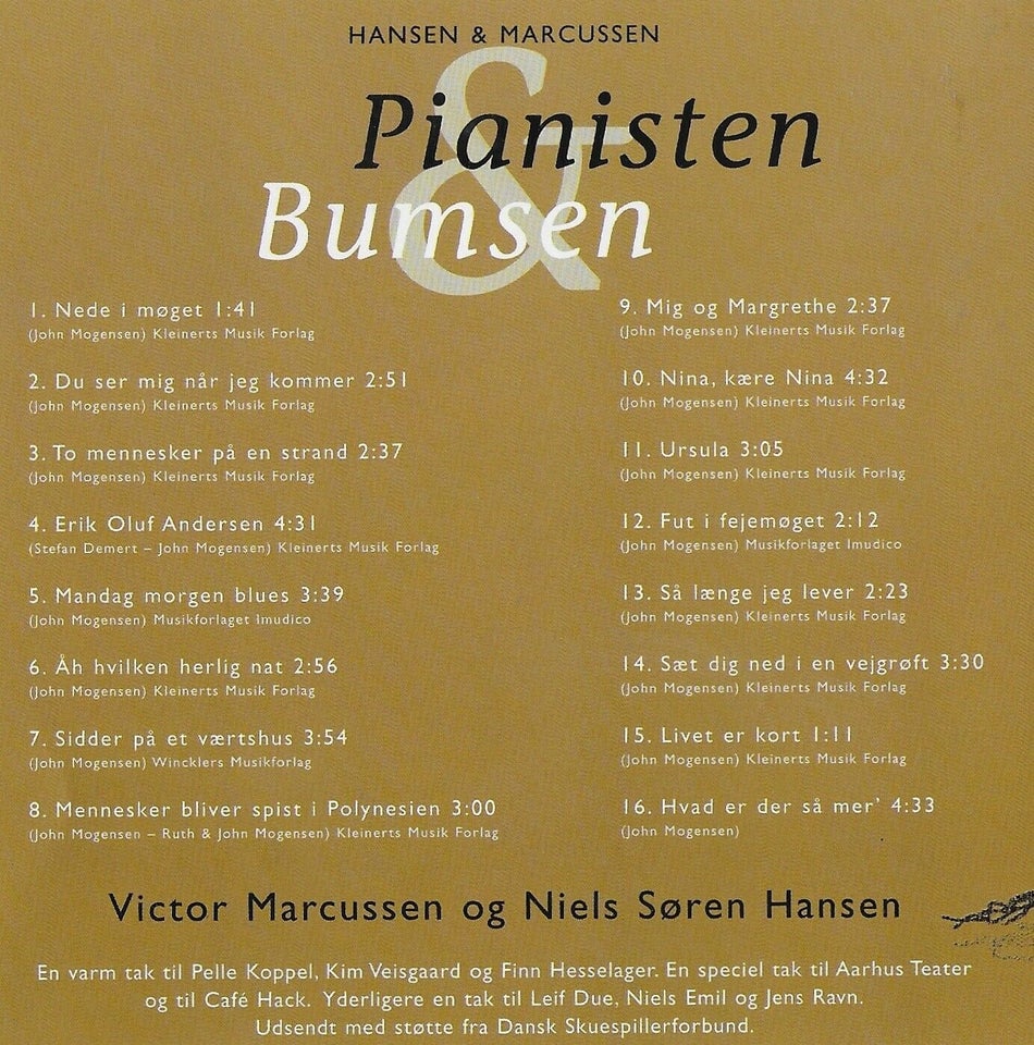 Hansen & Marcussen: Pianisten & Bumsen, pop