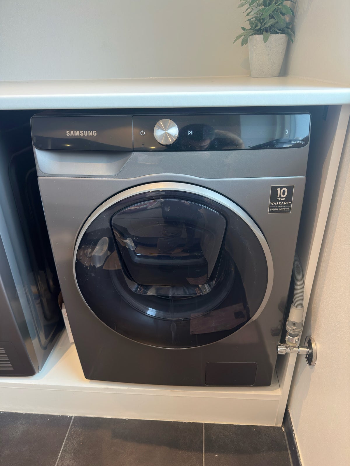 Samsung vaskemaskine, DV90T620LN, frontbetjent