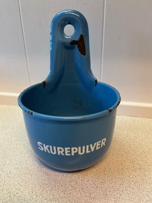 Emalje, Skurepulver kar / skål, Glud og Marstrand, Madam Blå Emalje GM skurepulver kar / skål i pæn 