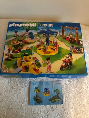 Playmobil, Meget fin og velholdt Playmobil legeplads. 
City life Nr 5024. 
Sættet er intakt og kasse