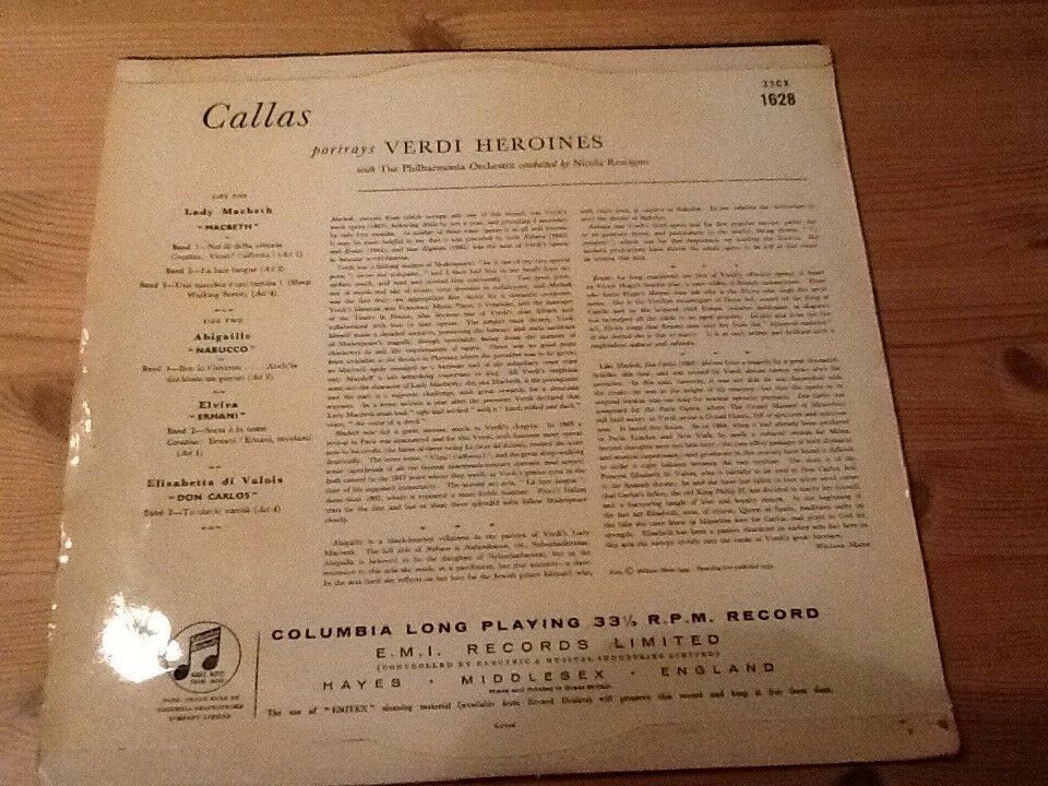 LP, Maria Callas, Verdi Heroines