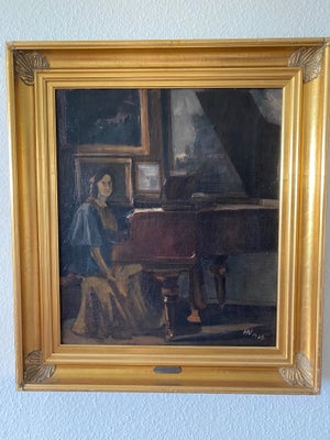 Oliemaleri, Herman vedel, Smukt maleri, malet i 1906 af Herman Vedel
Herman Vedel f. 1875 død 1948
S
