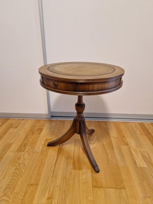 Lampebord, Drum table, mahogni, Drum table, little med læder og 2 skuffer. DIA: 51 cm.

Kan sælges s