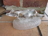 Flot Glas figur af en ræv, Cristal d'Arques