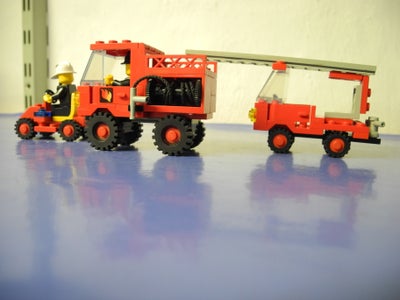 Lego andet, Brandbiler, 3 små brandbiler. Lego fra før år 2000. Samlevejledning medfølger. Enkelte k