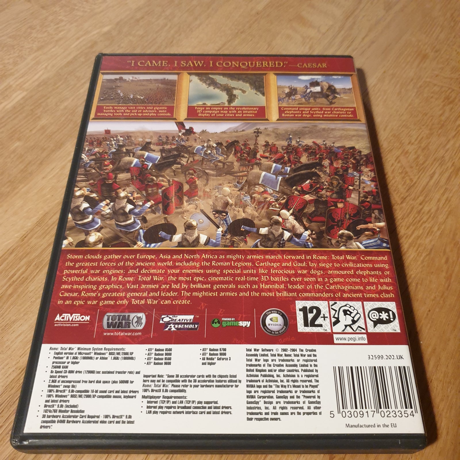 ROME - TOTAL WAR (Box-set med 3 discs), til pc, strategi