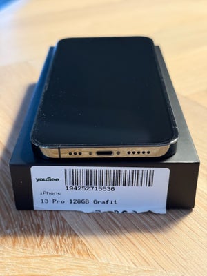 iPhone 13 Pro, 128 GB, Perfekt, iPhone 13 pro i grafit,  sælges pga køb af ny. Ingen ridser  batteri