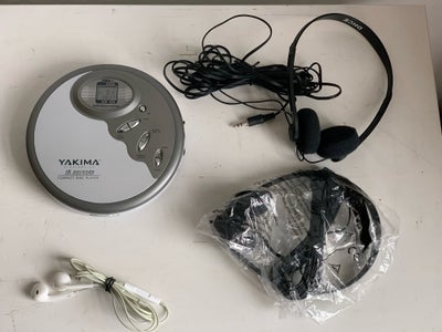 Discman, Yakima 99-4589, Perfekt, Fungerer som den skal. Bruger 2 AA batterier eller 4.5V power lade