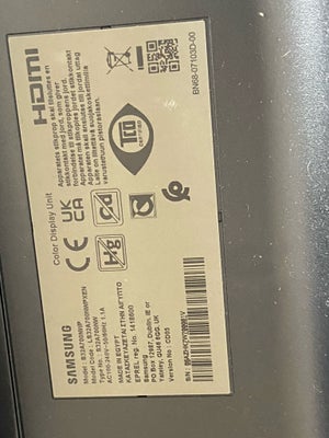 Samsung Wiev finity, S32A700NWP, 32 tommer, God, Fin skærm inkl ophæng/stander