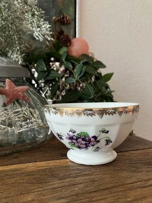 Porcelæn, Morgenmadsskål/cafe au lait skål, Veritable porcelaine, Frankrig, HelleFund sælger denne f