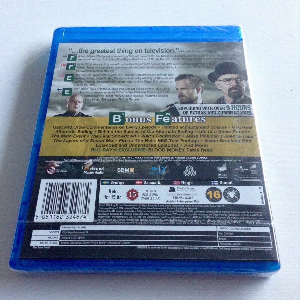 Breaking Bad Sæson 5: The Final Season, Blu-ray, action