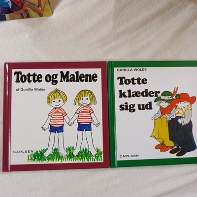 Totte og Malene/ Totte klæder sig ud, Gunilla Wolde, 2 pæne ib. billedbøger.