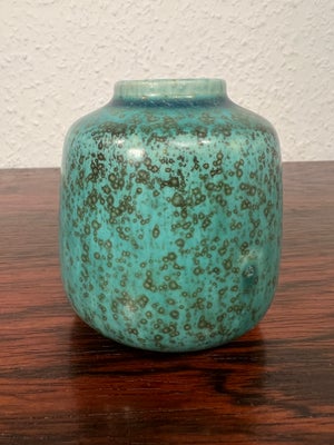 Keramik, saxbo vase , saxbo keramik, saxbo vase sjælden glasur turkis grøn glasur 