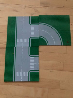 Lego City,  Vejbaner, 3 fine vejbaner sælges samlet for 100kr