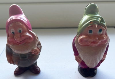 Samlefigurer, 2 ældre Disney figurer fra Snehvide., 2 Disney plast figurer fra "Snehvide og de syv s