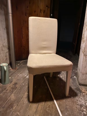 Spisebordsstol, b: 41 l: 52, Sælger 4 stole. De er brugt, så de kræver en rens eller et nyt betræk. 