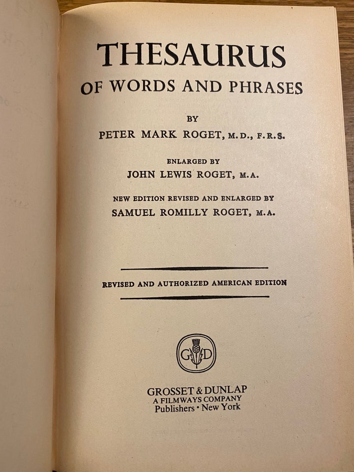 Roget’s Thesaurus of words and phrases, Roget, år 1980