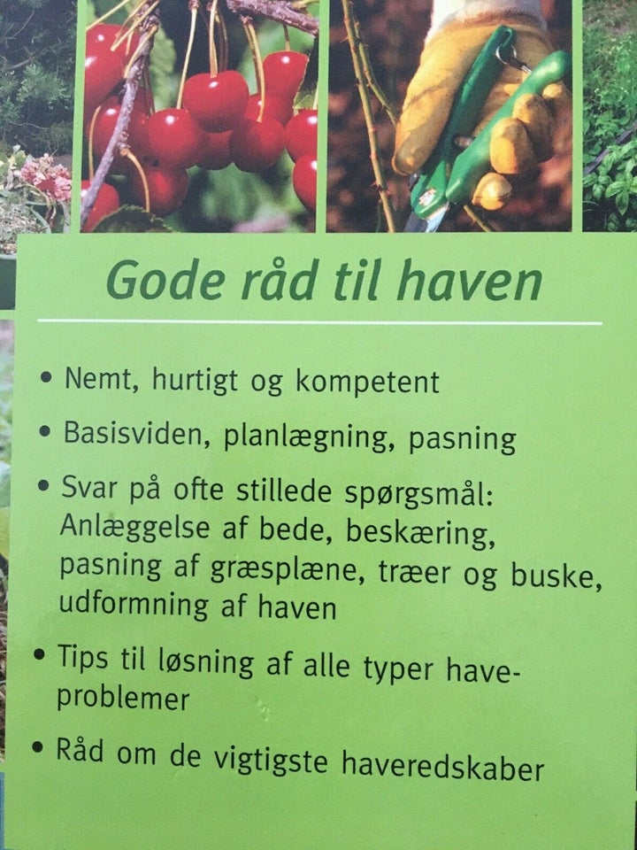 Gode råd til haven, emne: biologi og botanik