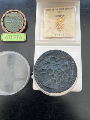 Medalje, Olympisk, Olympisk deltagernål og andet fra Rom 1960 pris ide eller giv et bud