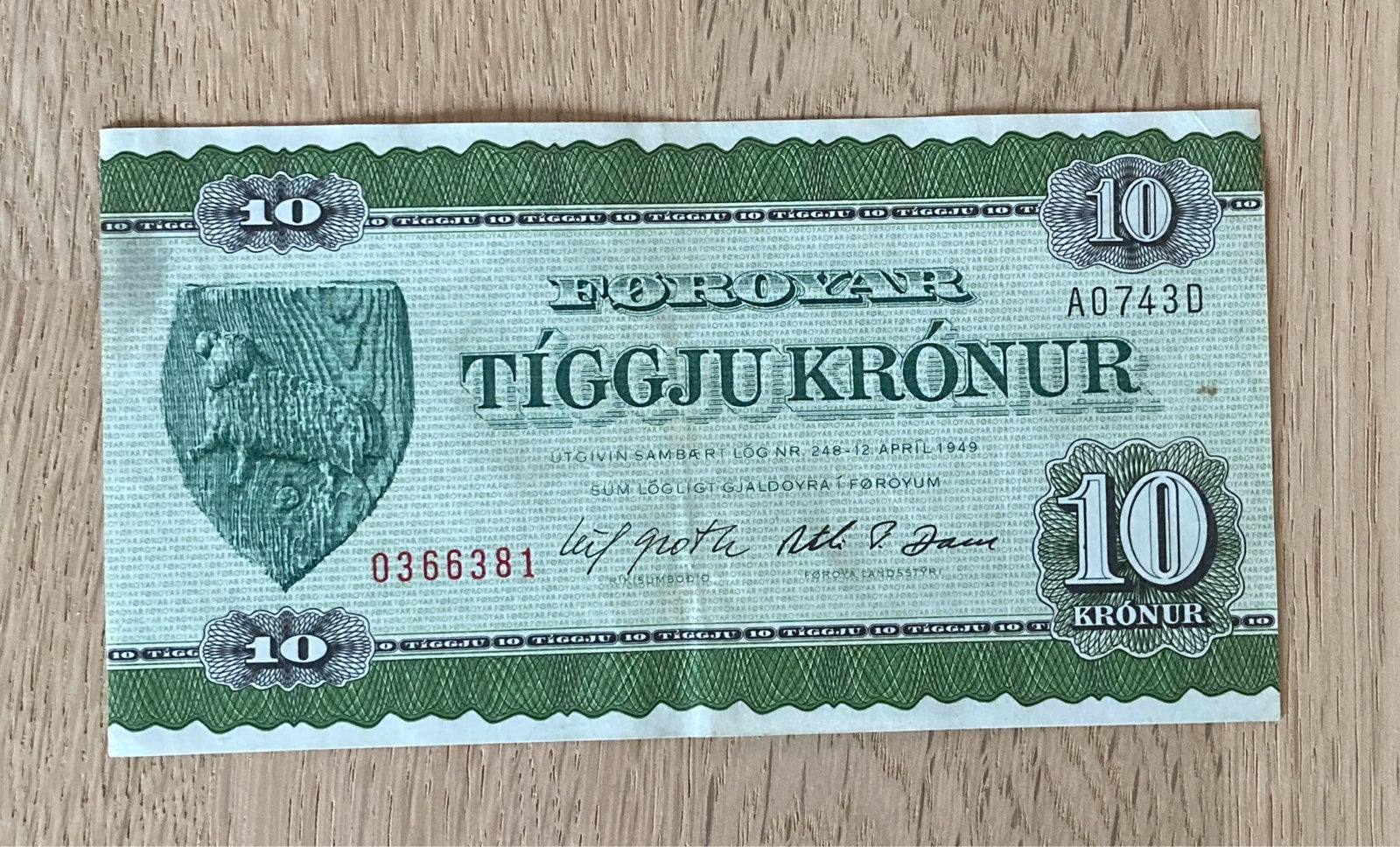 Færøerne, sedler, 10 kr
