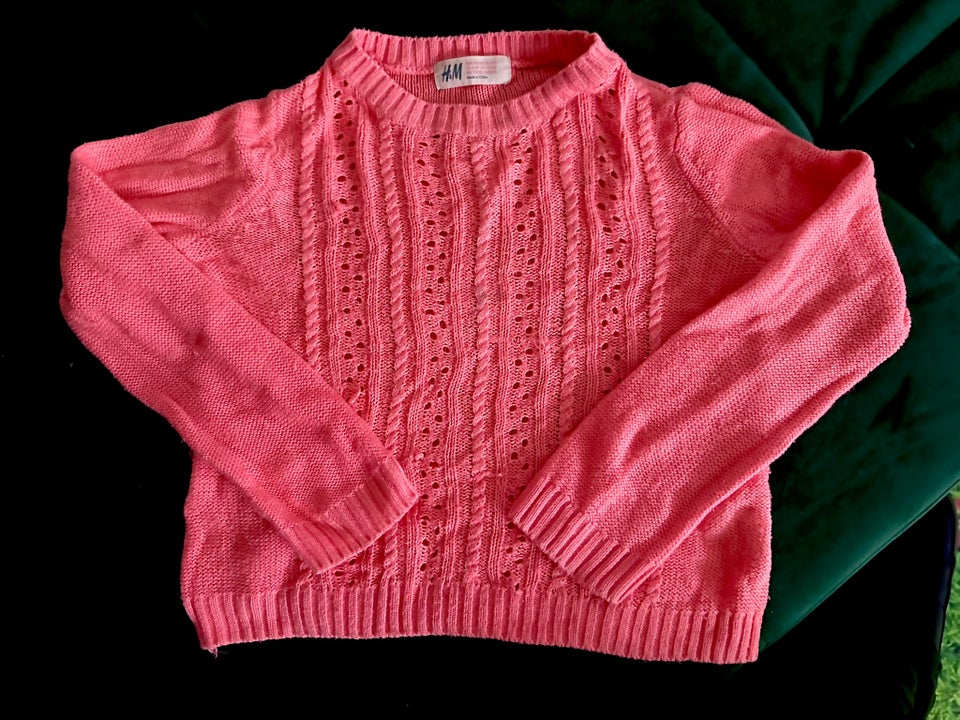 Sweater, 110 / 116 strik sweater bluse orange pink , Lyserød dba.dk – Køb og Salg af Nyt og Brugt