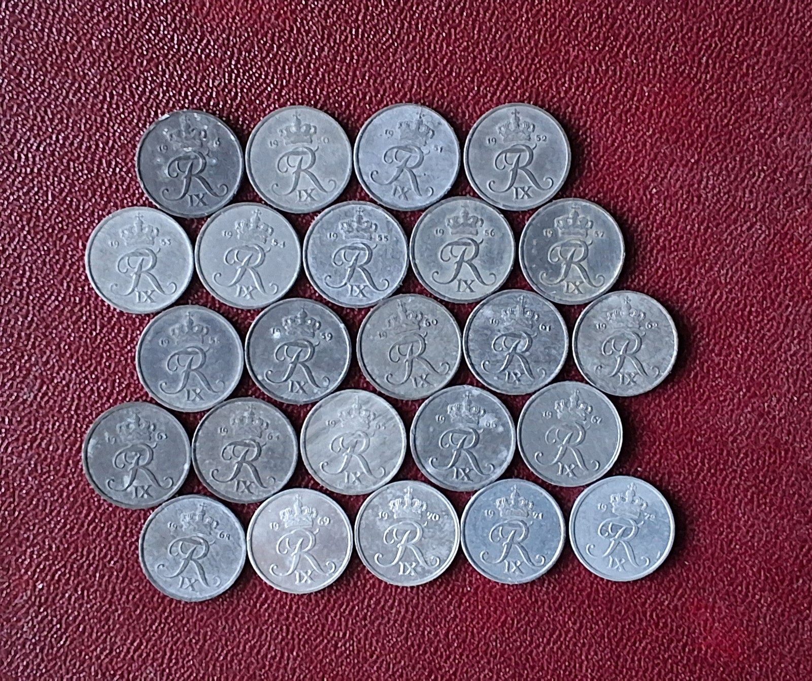 Danmark, mønter, 24x1 ØRE