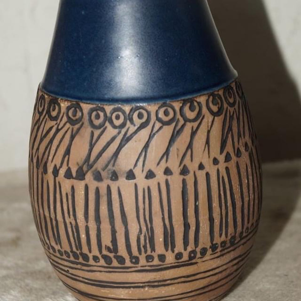Keramik, 2 Lisa larson Granada vaser, Lisa larson