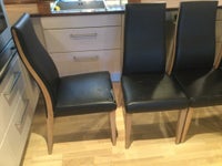 Spisebordsstol, Sæbebehandlet bøg med kunst læder på ryg
