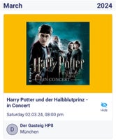 Harry Potter in Concert x 2 billetter , Koncert, München