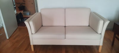 Sofa, uld, 2 pers. , Mogens Hansen, 150 cm lang - 76 cm dyb - 80 cm høj med puder - 70 cm høj ( ryg 