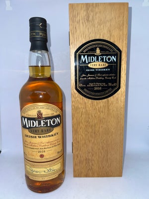 Spiritus, Irsk Whiskey, Midleton Very Rare 2016. Irsk whiskey.

70 cl.

Kan drikkes eller gemmes som