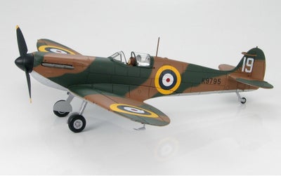 Modelfly, Hobbymaster Spitfire HA7804, skala 1/48, Model af Spitfire Mk.I K9795. En tidlig Spitfire 