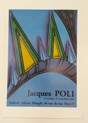 Galerie Maeght plakat, Jacques Poli, motiv: Chrysler, b: 50 h: 70, Fin ny plakat fra Galerie Maeght 