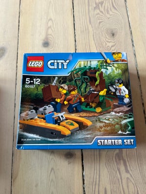 Lego City, 60157, Ny og uåbnet. Jungle starter sæt. Sættet inkluderer 3 minifigurer krokodille, slan