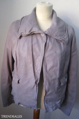 Skindjakke, str. 36, MDK / Munderingskompagniet,  grå,  skind,  Ubrugt, Lækker, lækker jakke i det b
