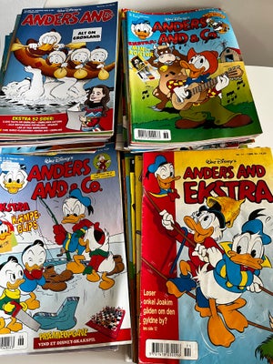 Anders And, Walt Disney, Tegneserie, 60 stk Anders And blade i fin stand  
Blandede årgange  
Sælges