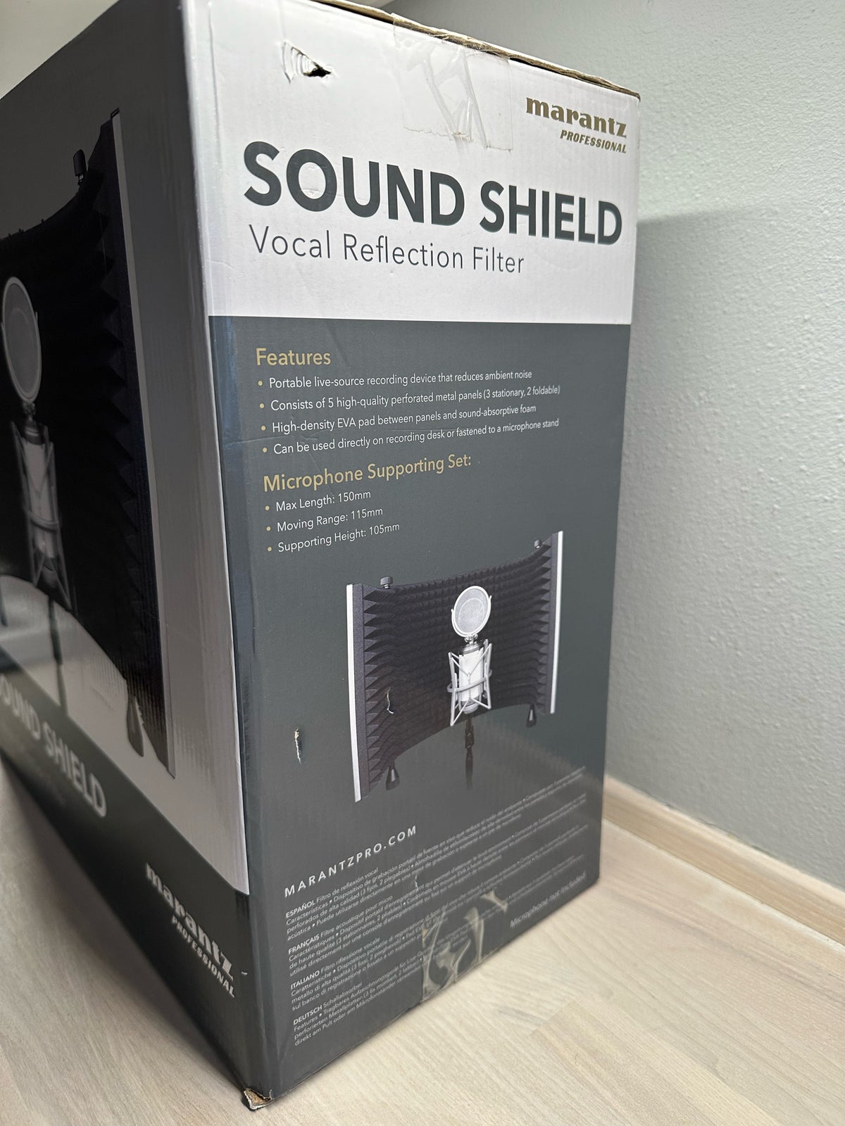 Mikrofon/mic, sound shield og popfilter/killer, Apogee