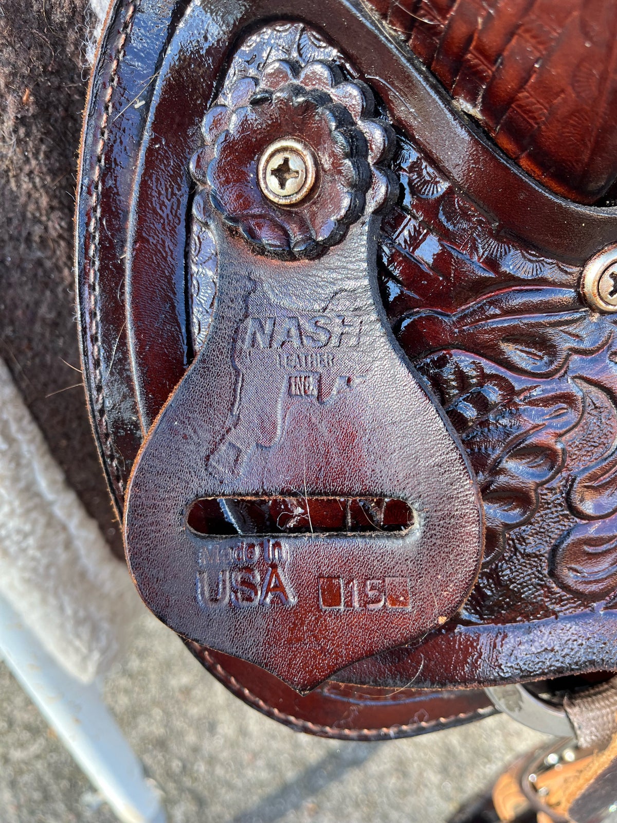 Westernsadel, 15 tommer , Nash leather