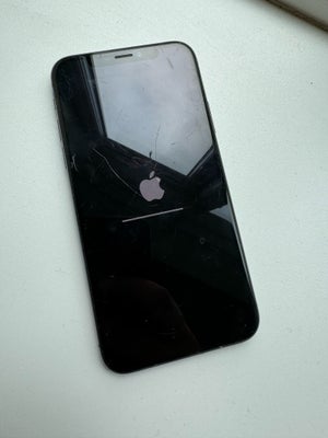 iPhone XS, 64 GB, sort, Rimelig, Virker fint, brugs ridser på skærm. Batteri på 76%