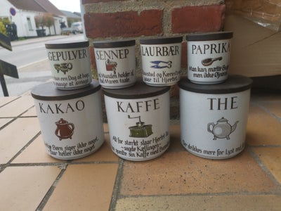 Keramik, Knabstrup Kaffe Kakao The og krydderi beholdere, Knabstrup, Sælger her en flok Knapstrup be